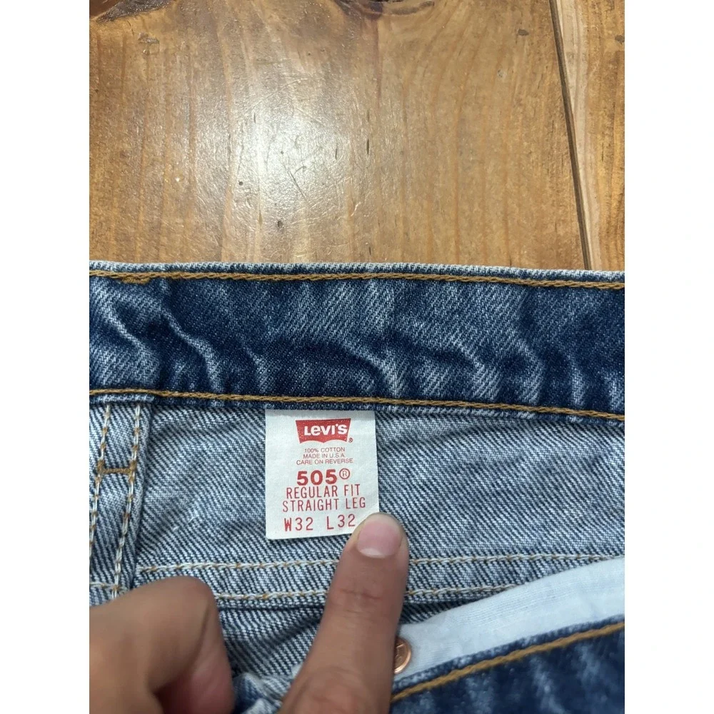 vtg 90's Levi's 505 Jeans Men's W32 L32 Medium Wash Blue 90